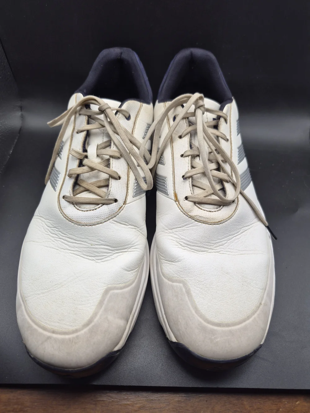 Adidas Bounce Men's White and Navy Golf Shoes